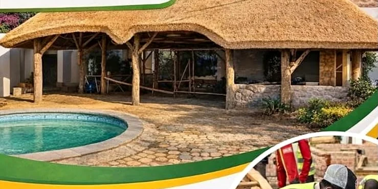 Thatched roof property from the supplied business advertisement