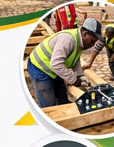 Workers shown in supplied advert